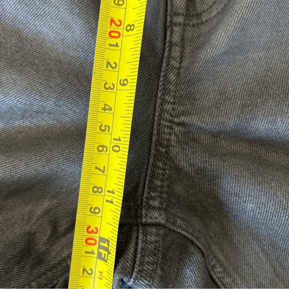 Lauren Ralph Lauren Black Waxed Denim Jeans Classic Preppy Wideleg Women’s 14W - Picture 8 of 10